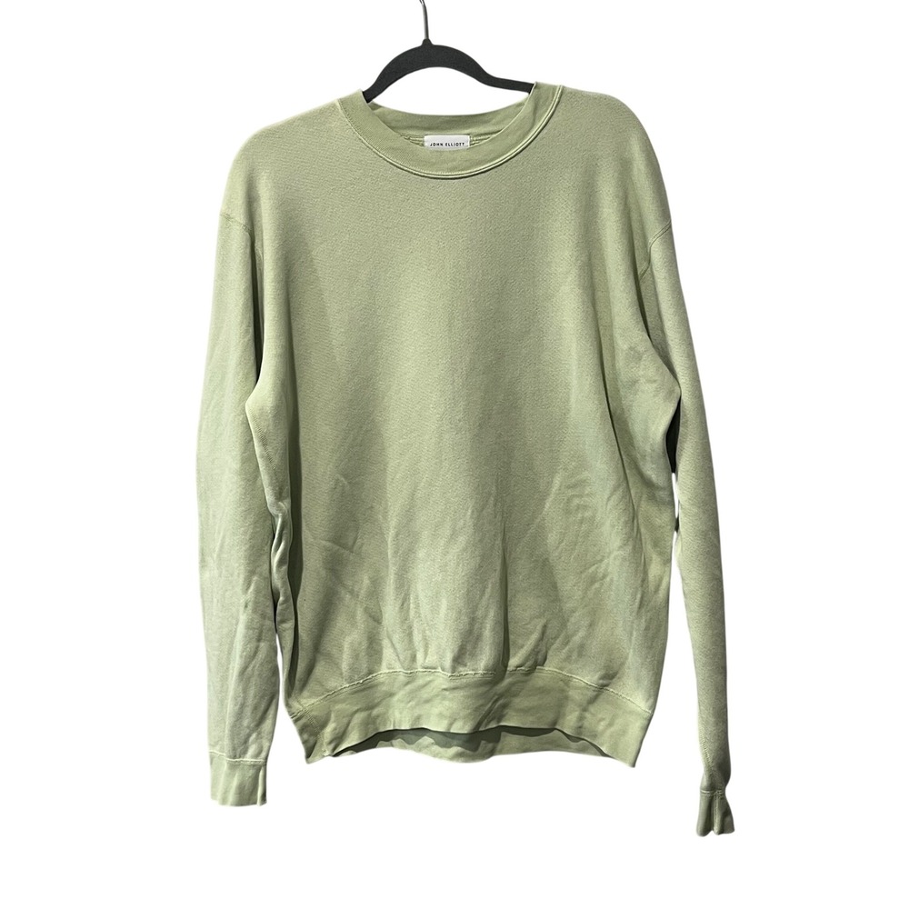 John Elliott Crewneck Sweatshirt Mens 2 Medium Sage Green French Terry Casual
